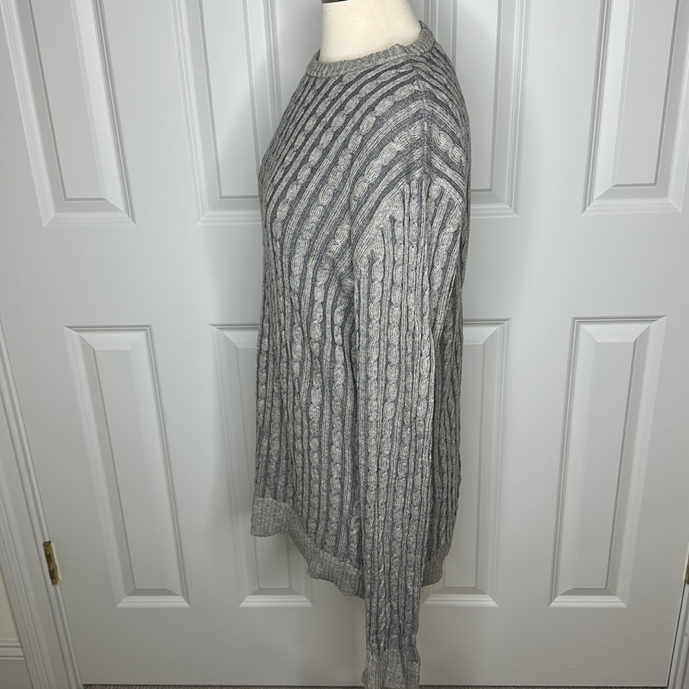 Levi’s Wool Blend Cable Knit Pullover Sweater Gre… - image 3